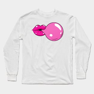 Pop art makeup vintage Long Sleeve T-Shirt